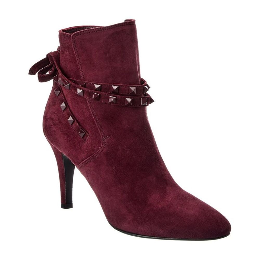 Valentino Rockstud 85 Suede Bootie